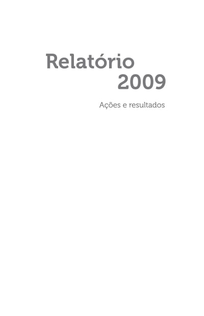 Relatório Anual 2009